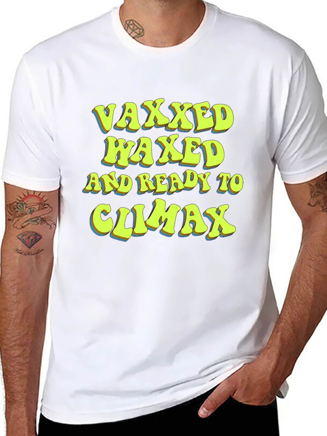 Vaxxed Waxed and Ready T-Shirt Funny Graphic Tee