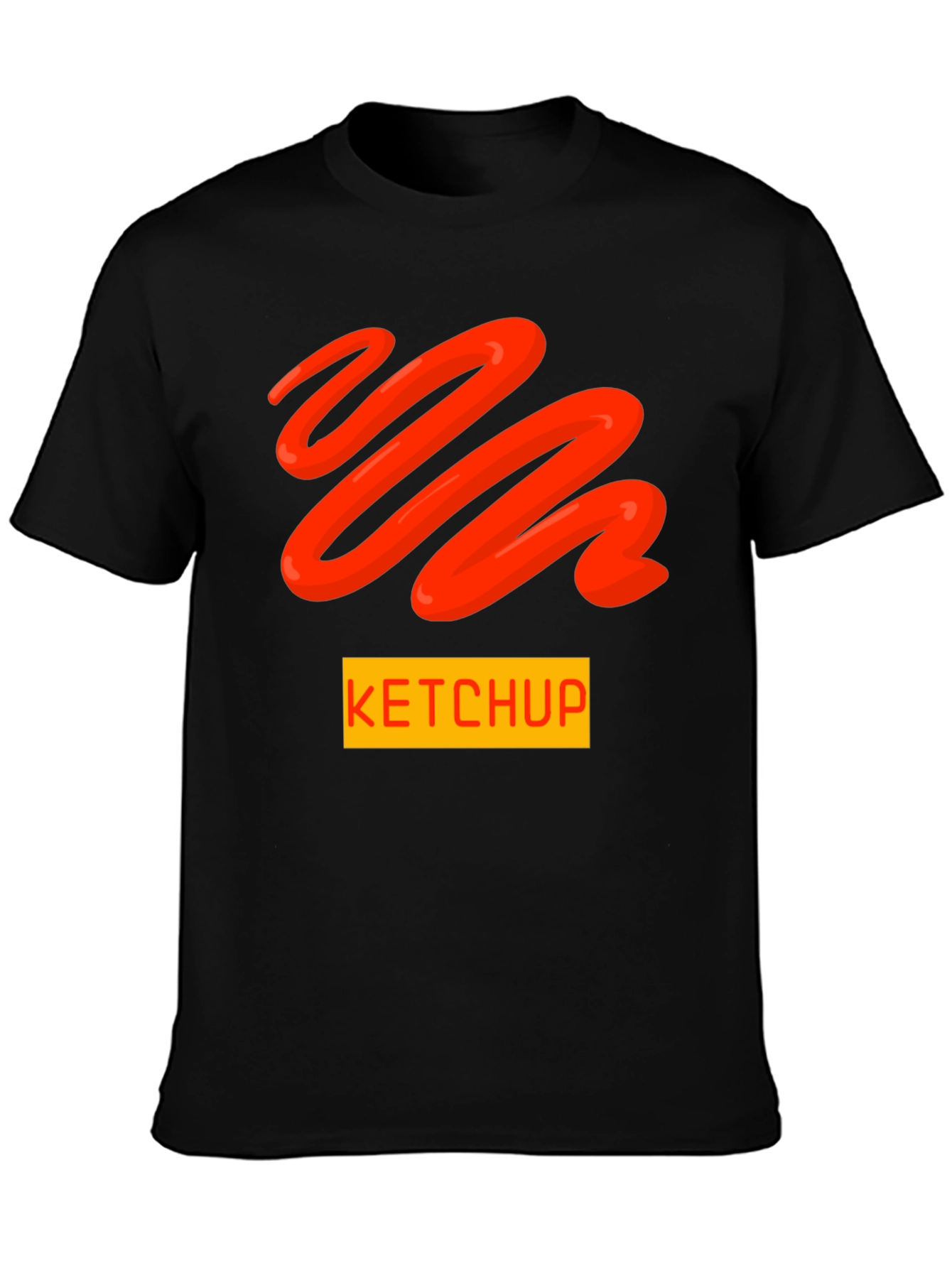 Ketchup Swirl Graphic T-Shirt - Novelty Food Tee