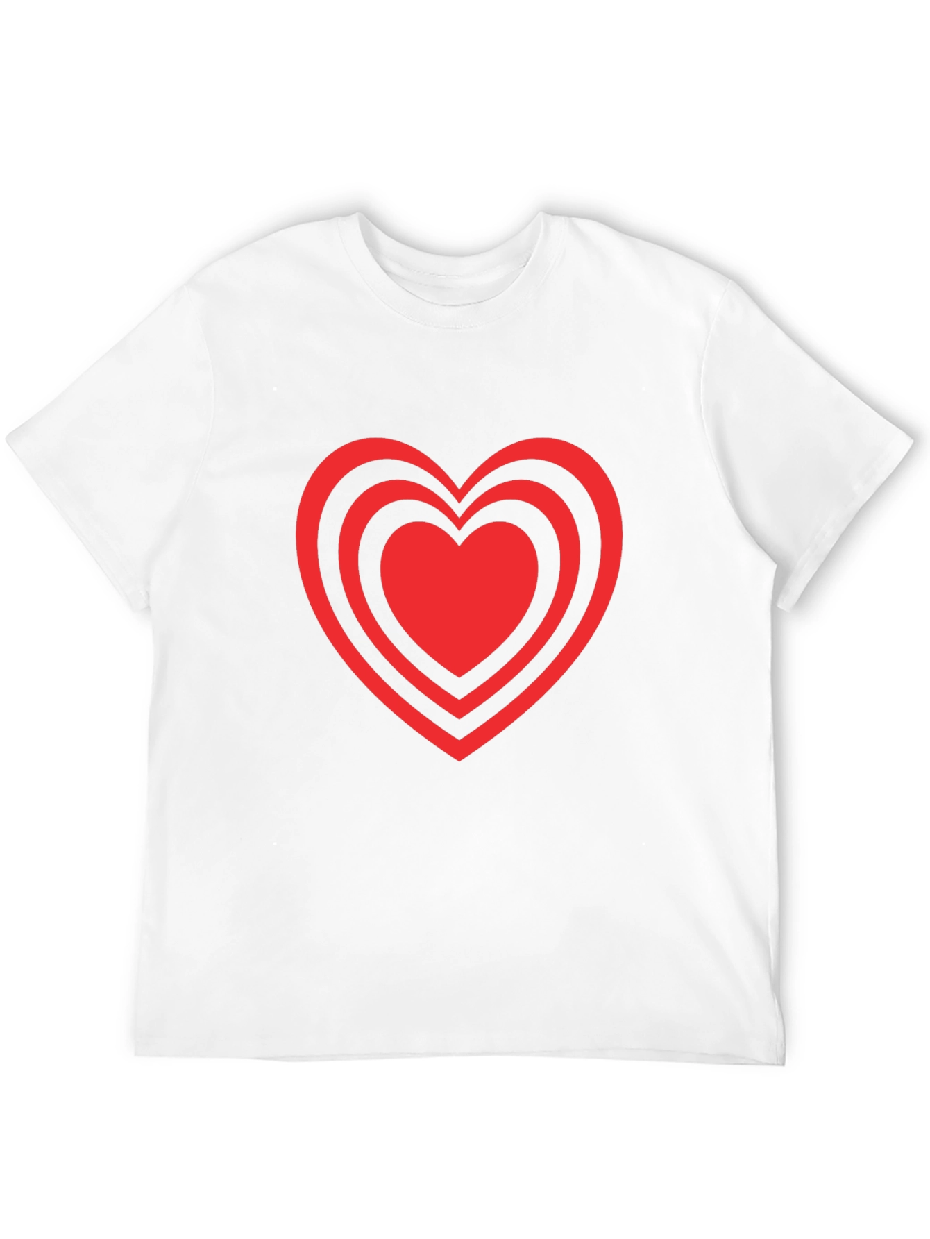 Heart Design Black T-Shirt