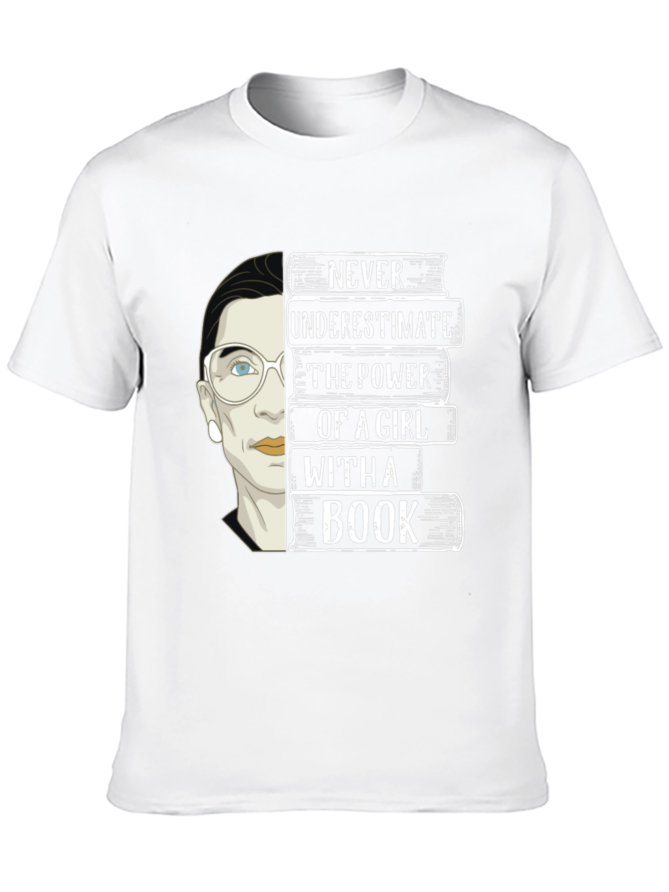 Never Underestimate Girl With a Book T-Shirt