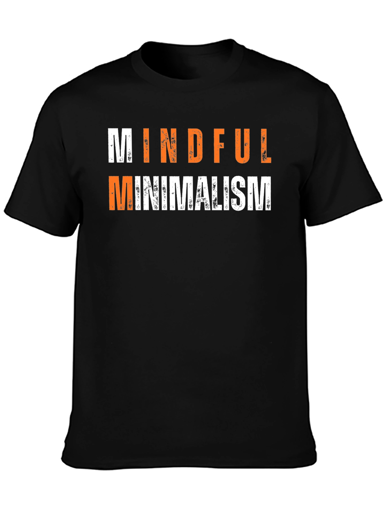 Mindful Minimalism Graphic Tee - Black Unisex T-Shirt