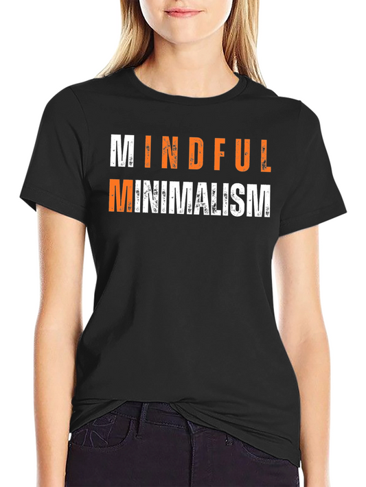Mindful Minimalism Graphic Tee - Black Unisex T-Shirt