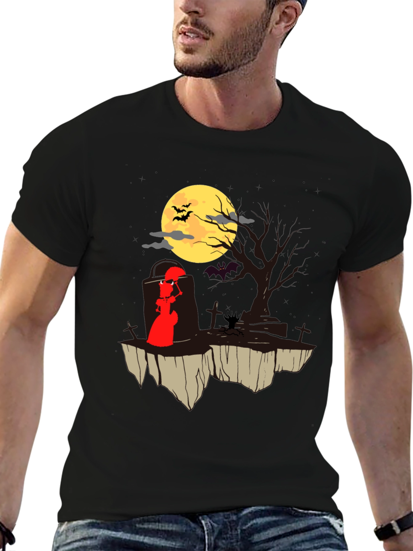 Halloween T-Shirt: Grim Reaper Moon Design