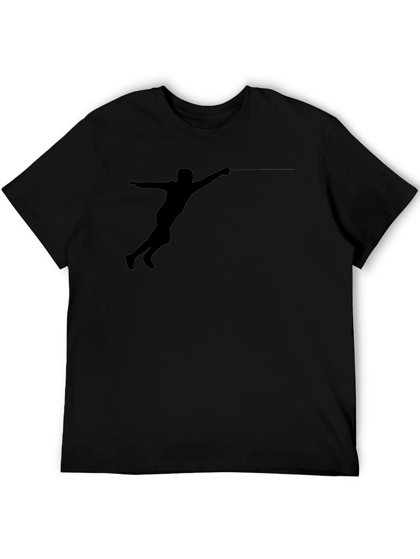 Fencing Silhouette T-Shirt - Black