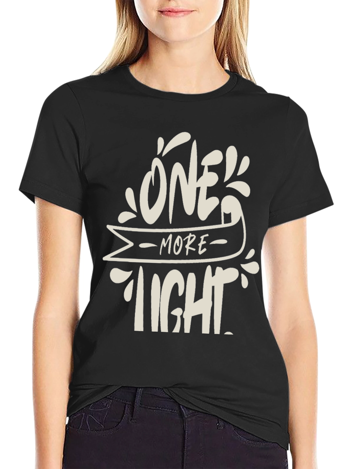 One More Tight Funny Black T-Shirt