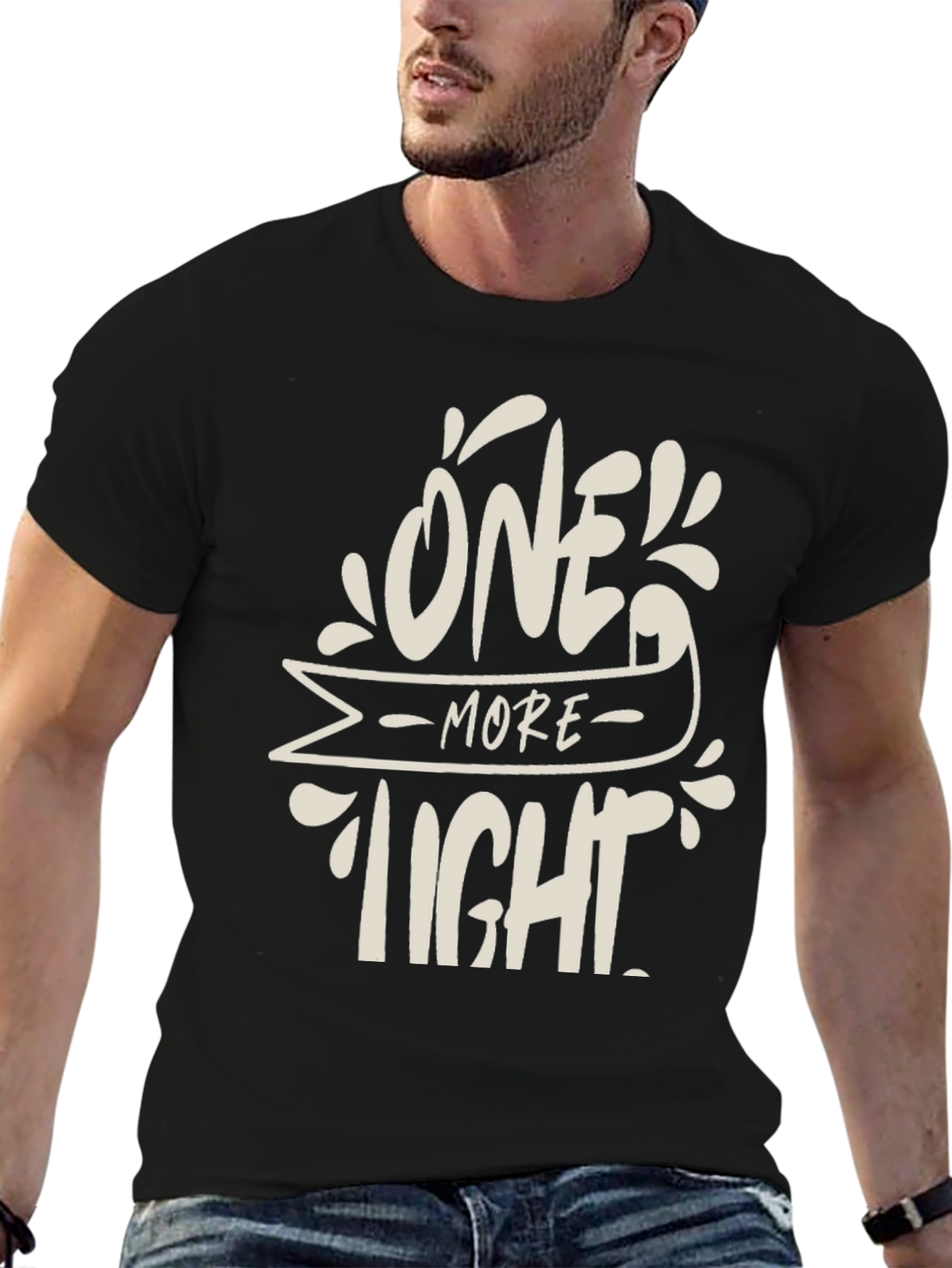 One More Tight Funny Black T-Shirt