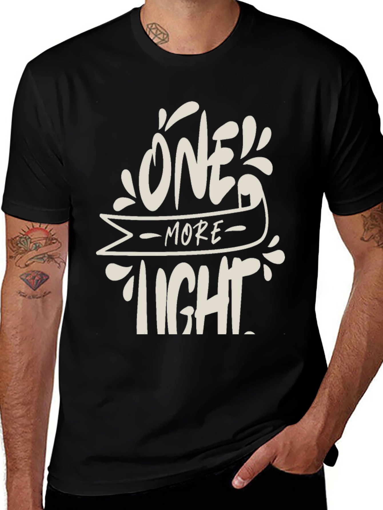 One More Tight Funny Black T-Shirt