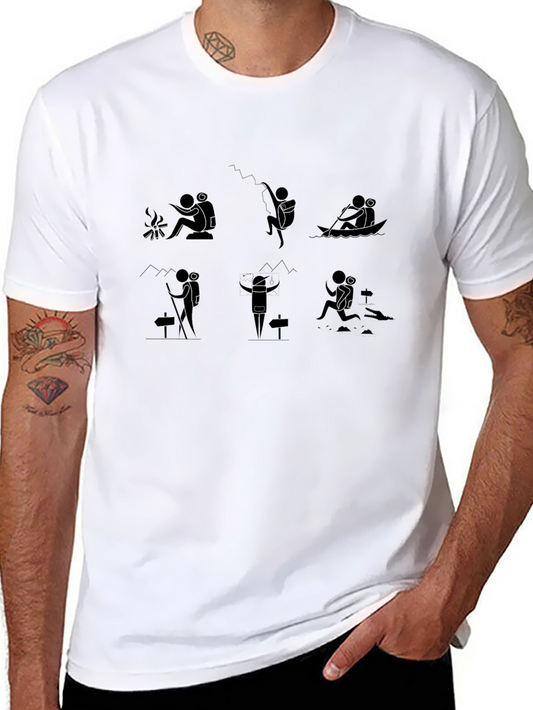 Adventure Time Tee - Black Graphic T-Shirt for Outdoors Lovers