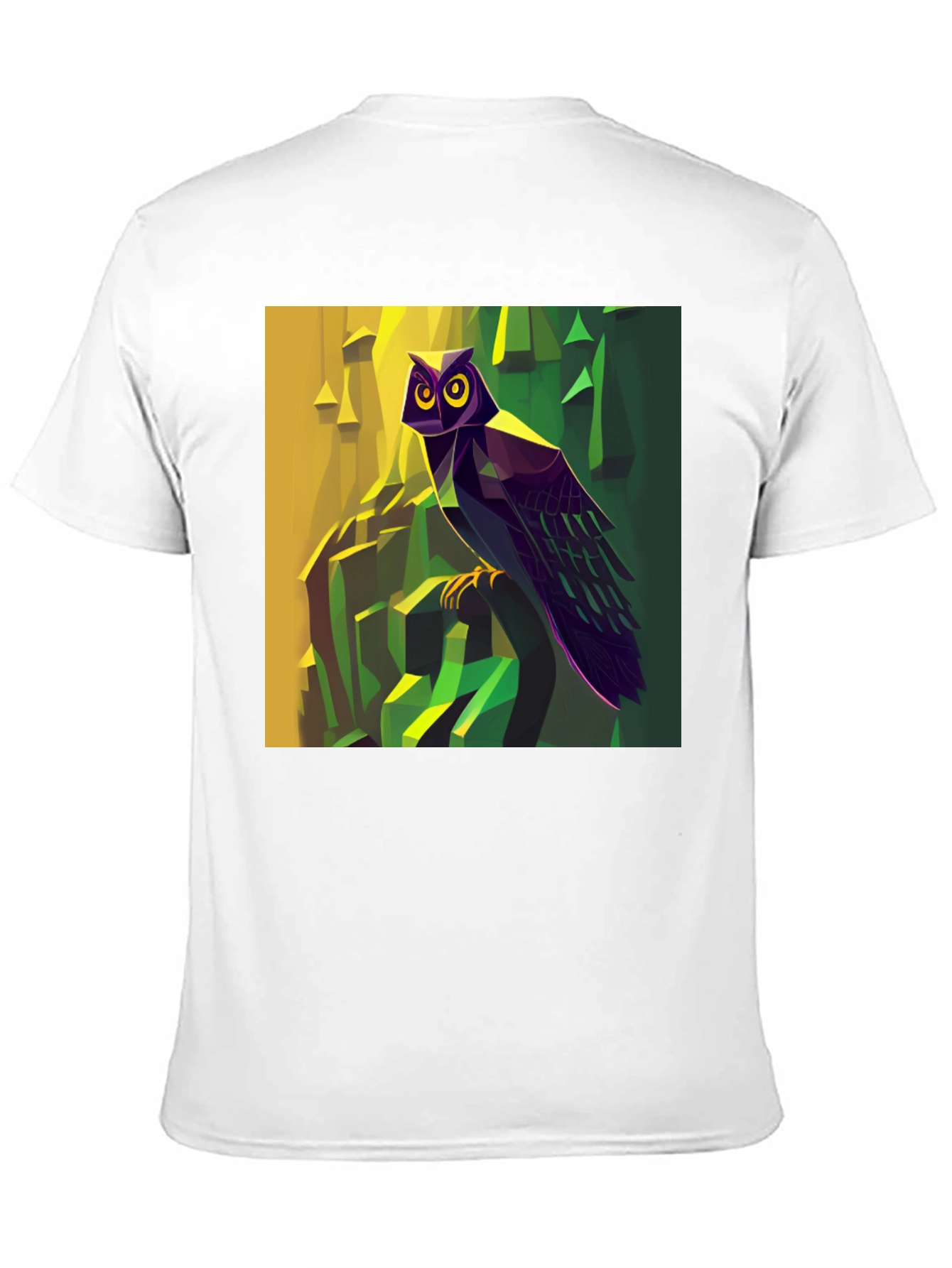 Geometric Owl Graphic T-Shirt - Artistic Design