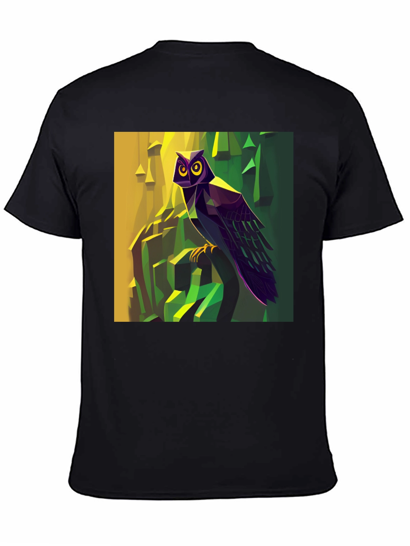 Geometric Owl Graphic T-Shirt - Artistic Design