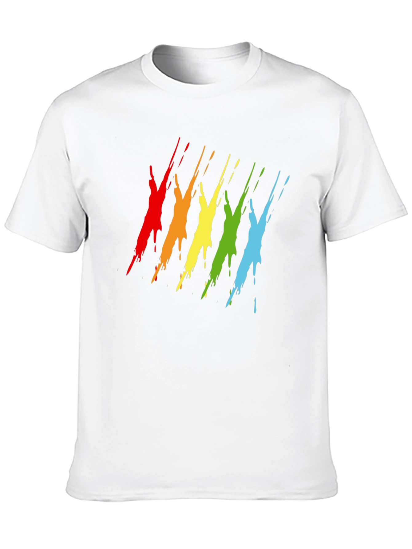 Rainbow Splash Graphic Tee - Mens Black T-Shirt