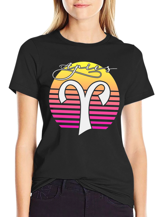 Retro Aries Zodiac Graphic Tee