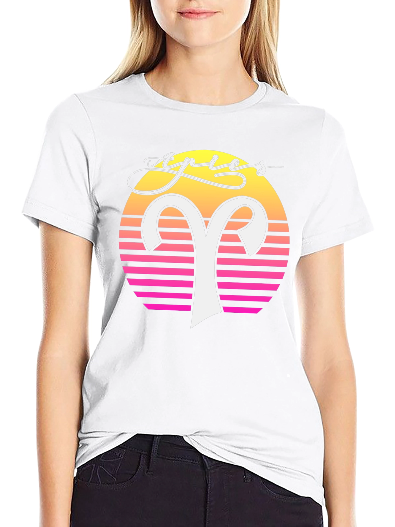 Retro Aries Zodiac Graphic Tee