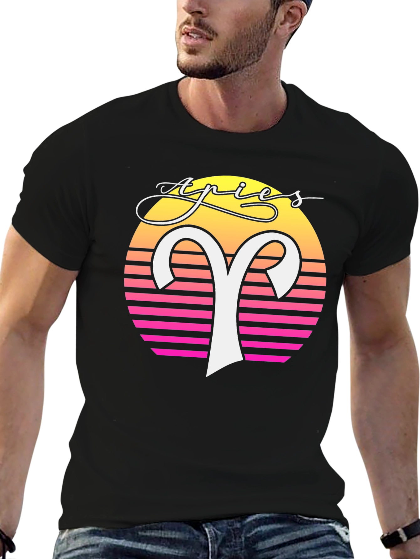 Retro Aries Zodiac Graphic Tee