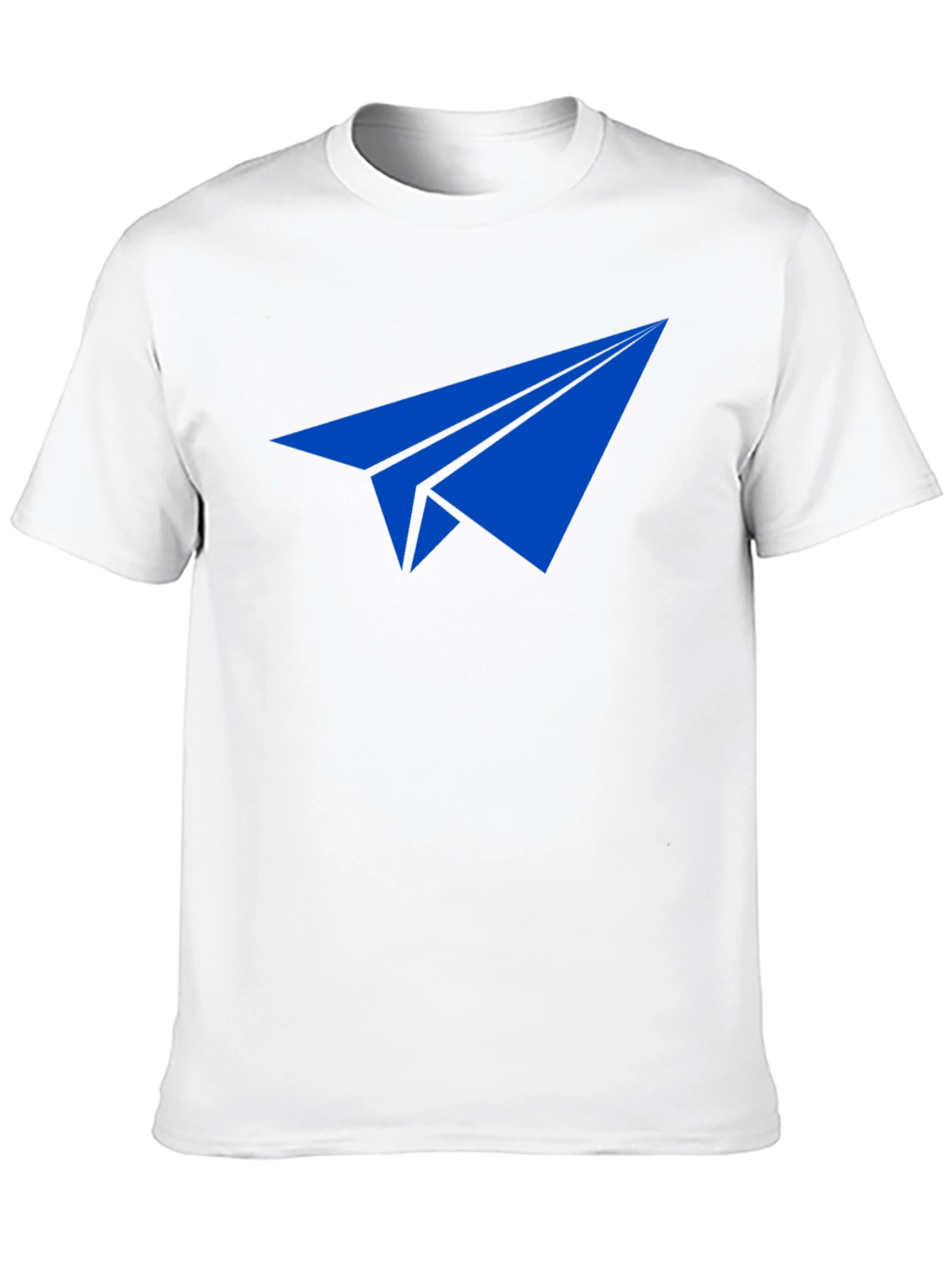 Paper Airplane Graphic Tee - Blue Print on Black