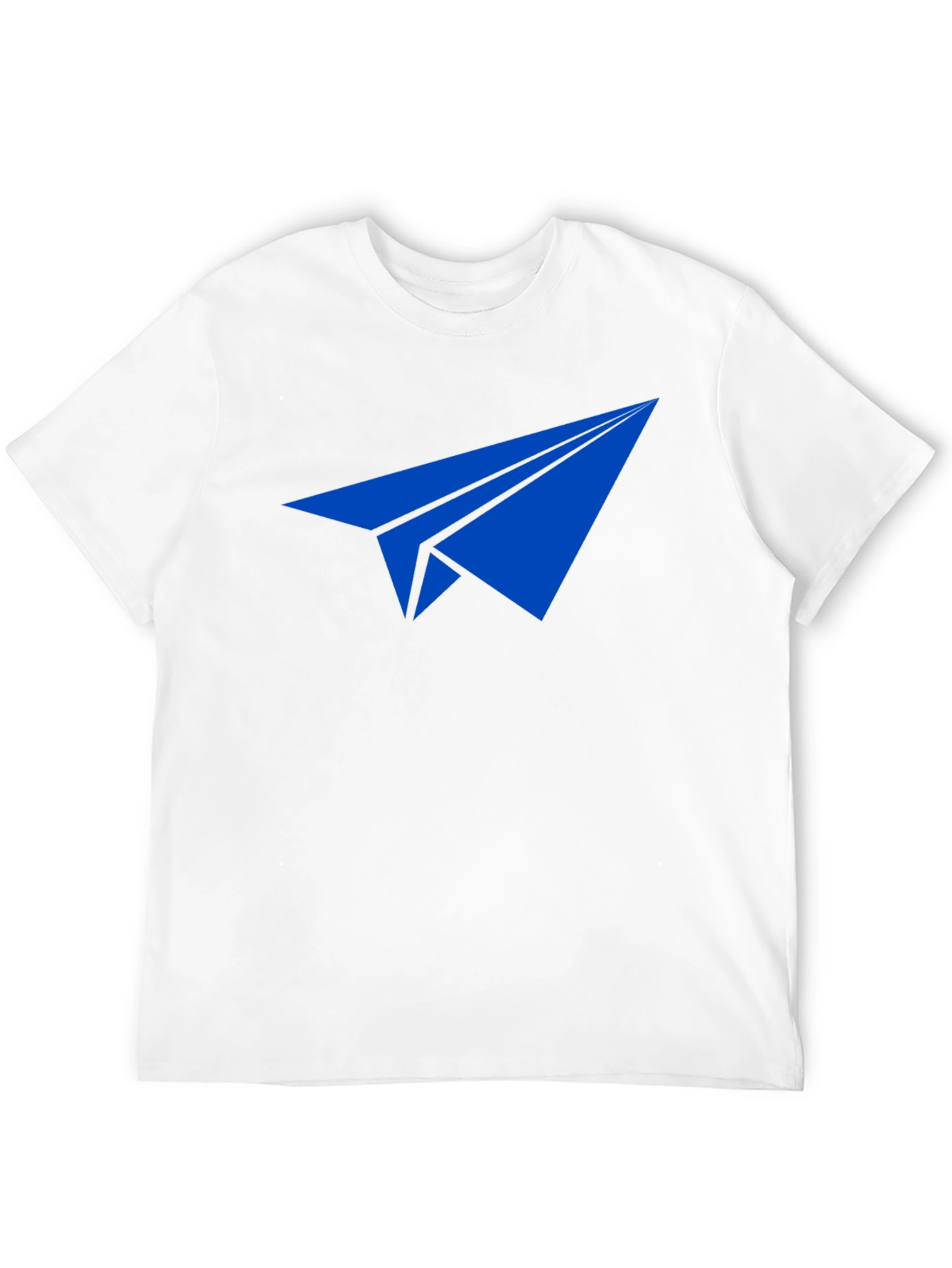 Paper Airplane Graphic Tee - Blue Print on Black