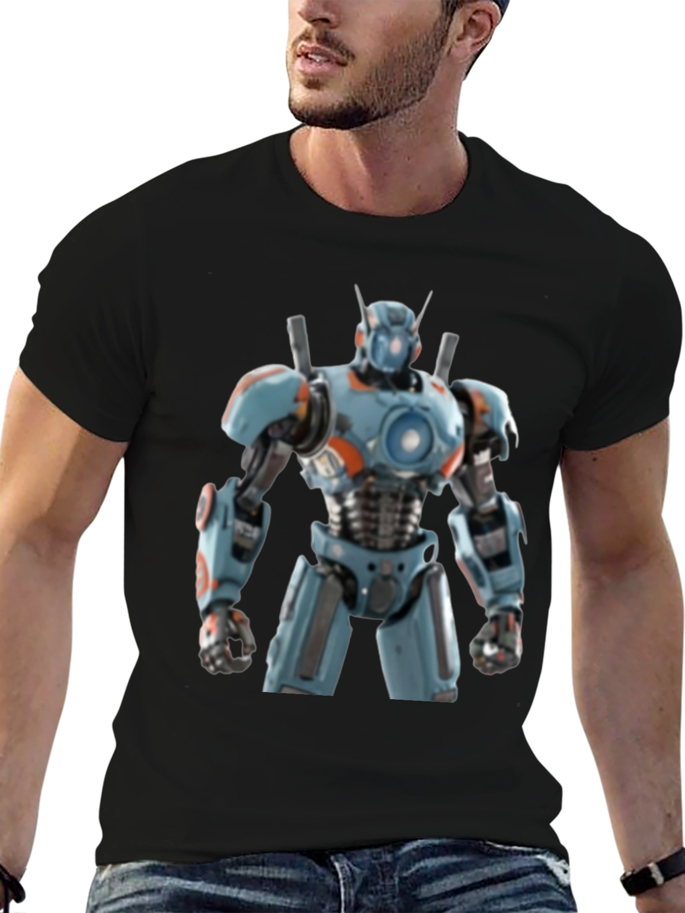 Robot Graphic Tee - Futuristic Design