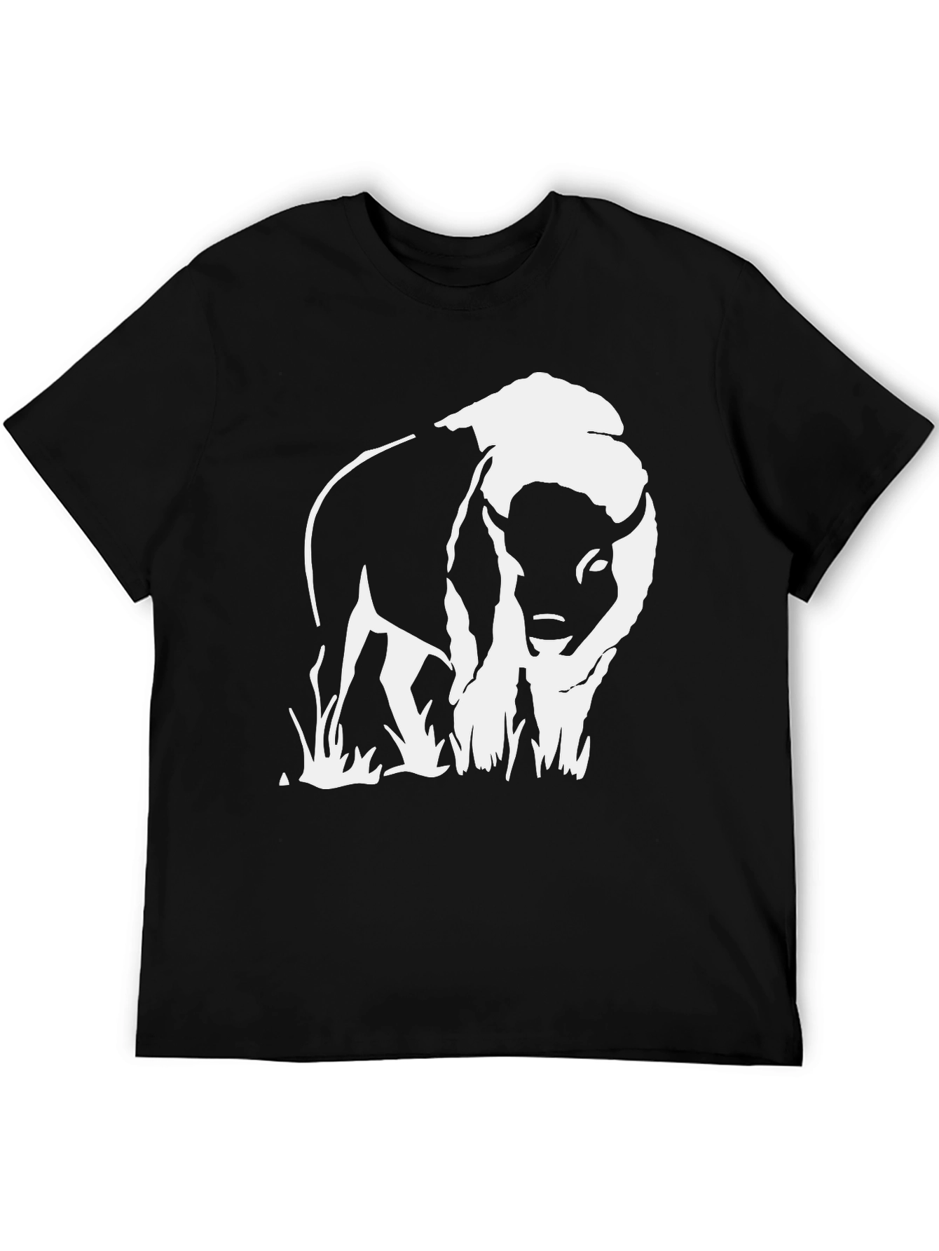Buffalo Graphic Tee - Black Cotton Blend T-Shirt
