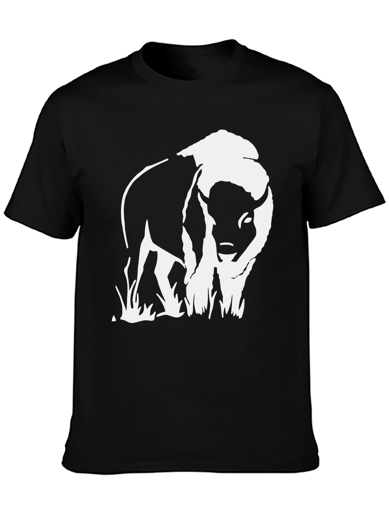 Buffalo Graphic Tee - Black Cotton Blend T-Shirt