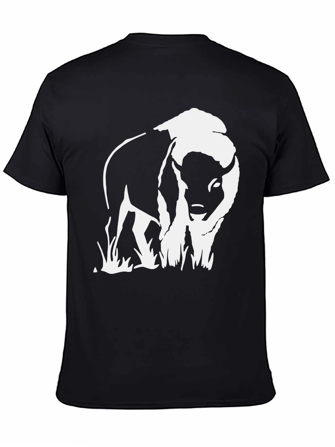 Buffalo Graphic Tee - Black Cotton Blend T-Shirt