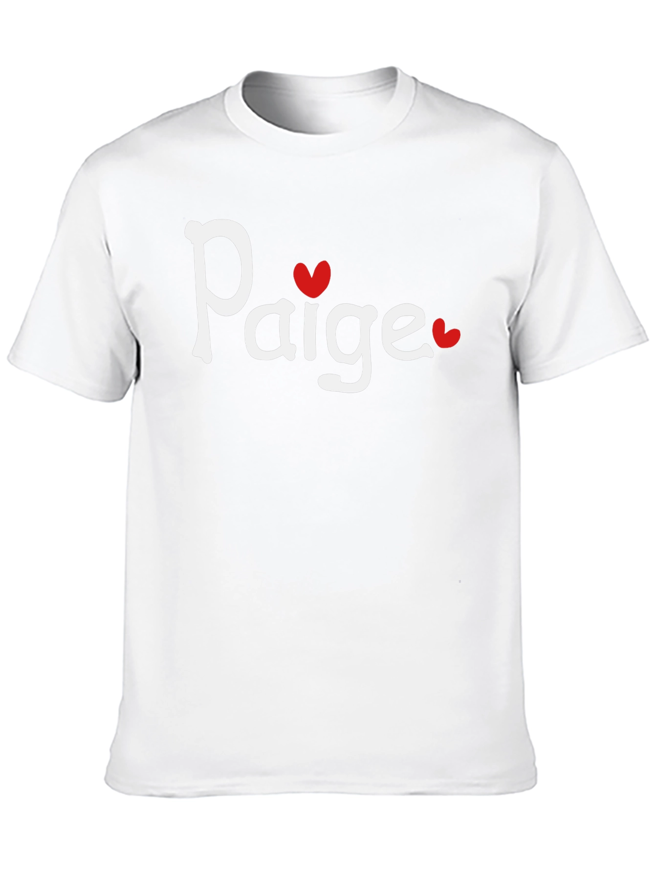 Paige Heart Tee - Black Cotton Graphic T-Shirt