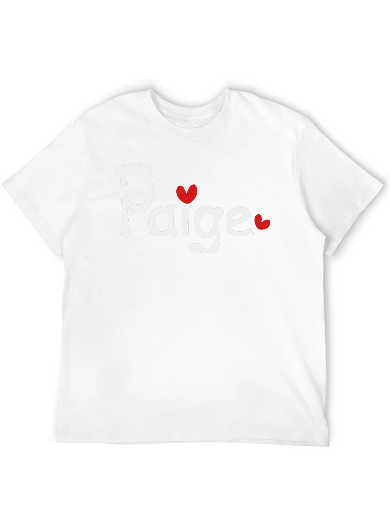 Paige Heart Tee - Black Cotton Graphic T-Shirt