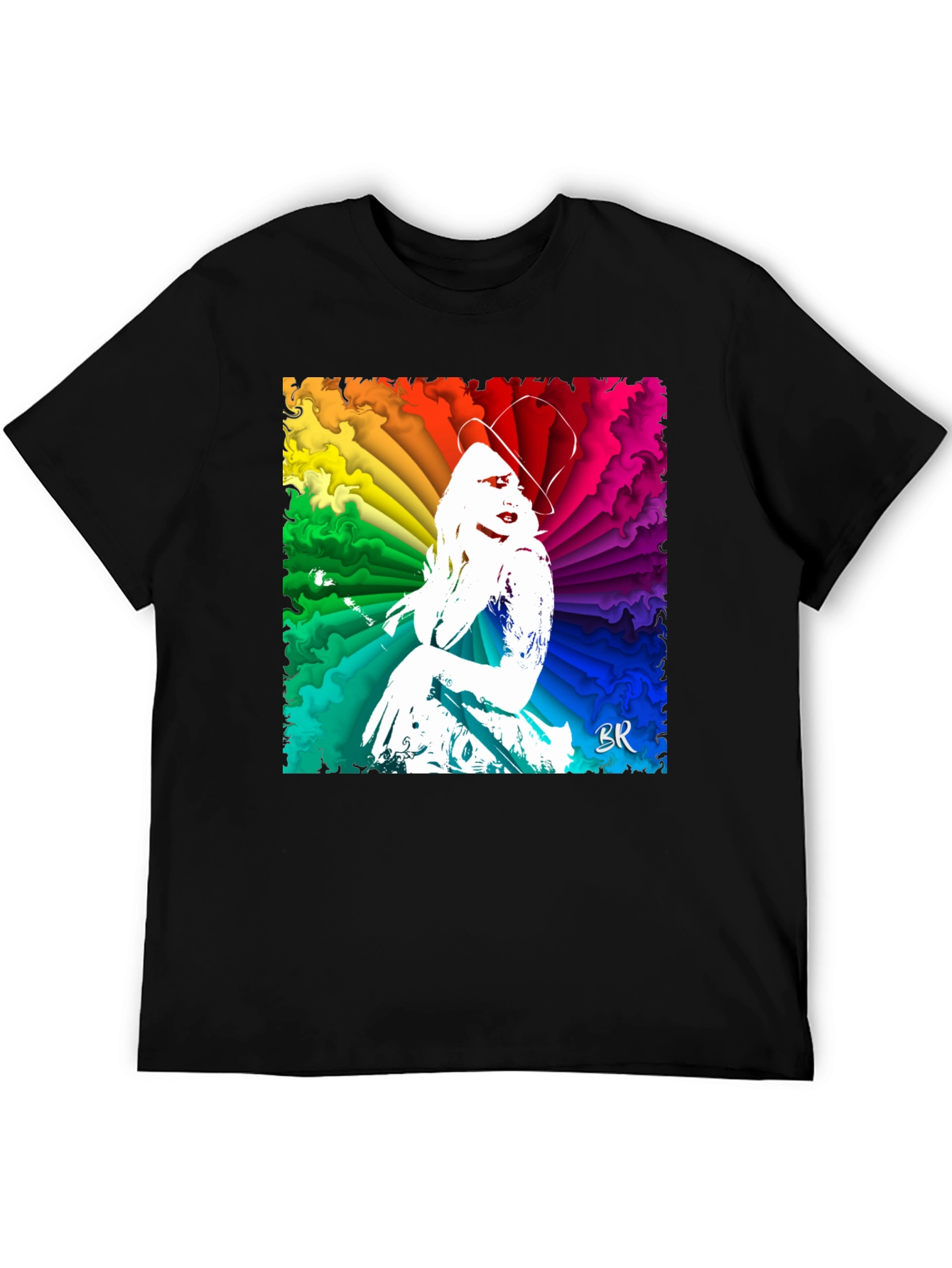 Vibrant Rainbow Woman Graphic T-Shirt