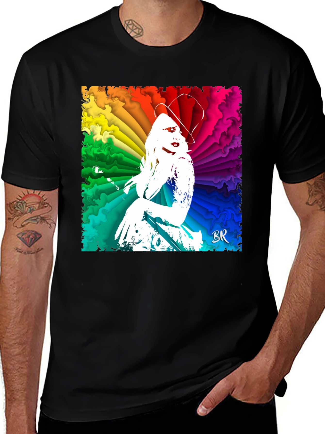 Vibrant Rainbow Woman Graphic T-Shirt