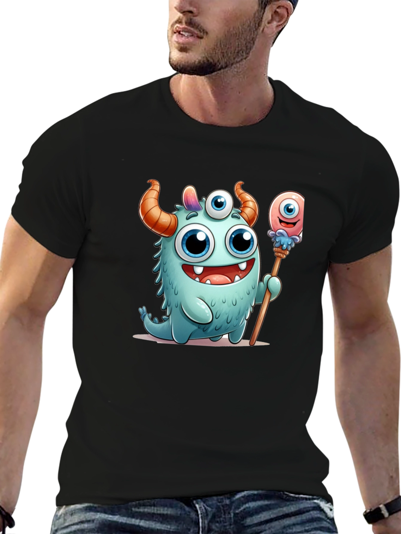 Cute Monster Graphic T-Shirt