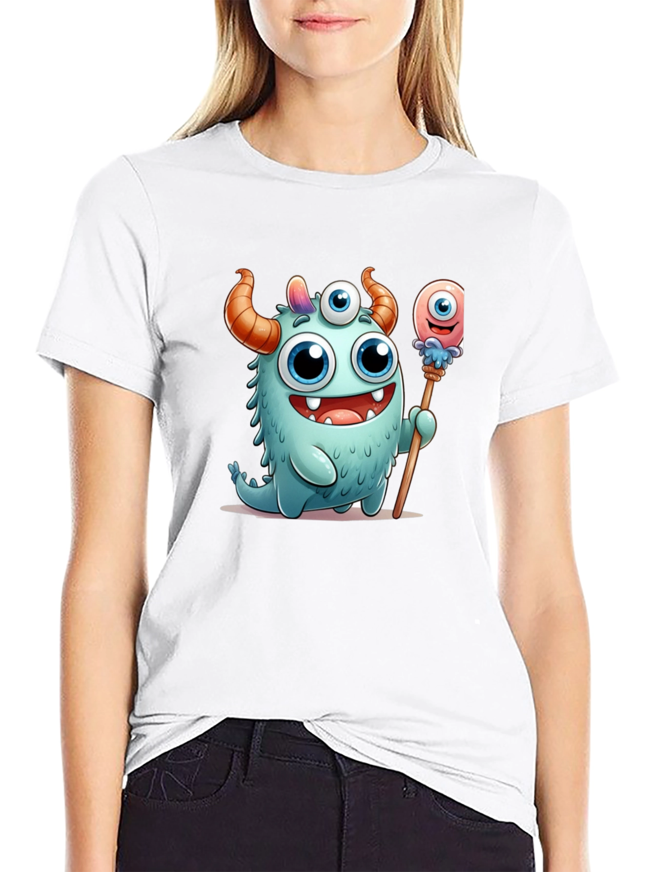 Cute Monster Graphic T-Shirt