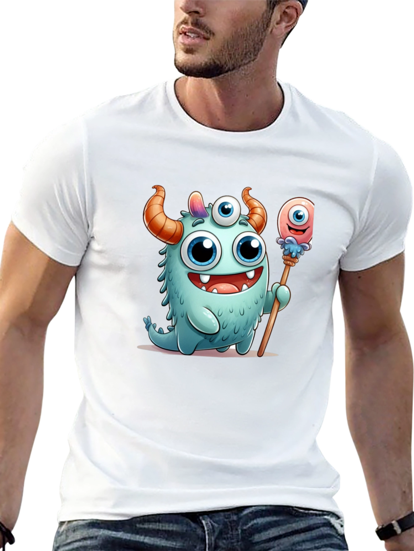Cute Monster Graphic T-Shirt