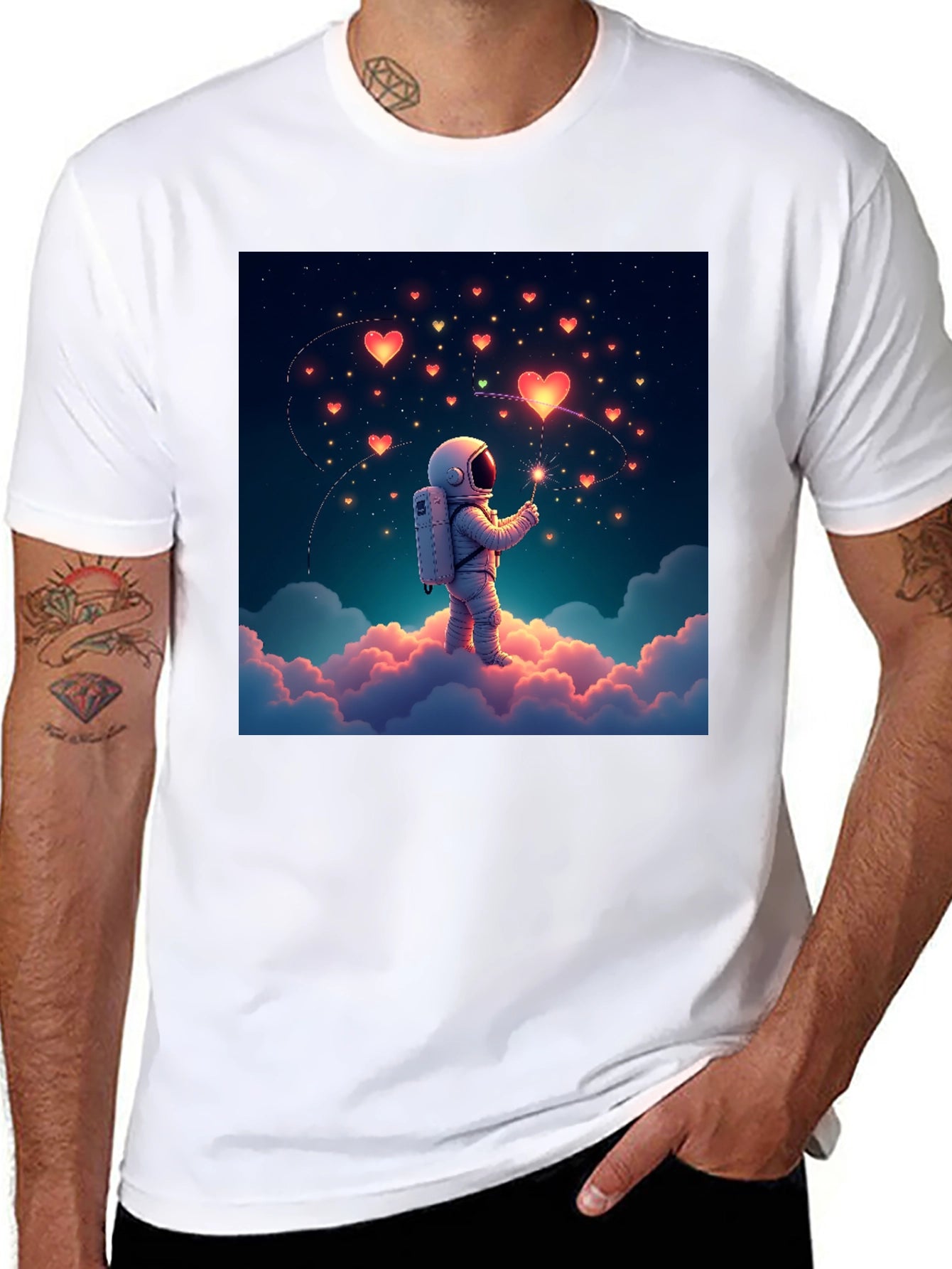 Astronaut Love Heart T-Shirt