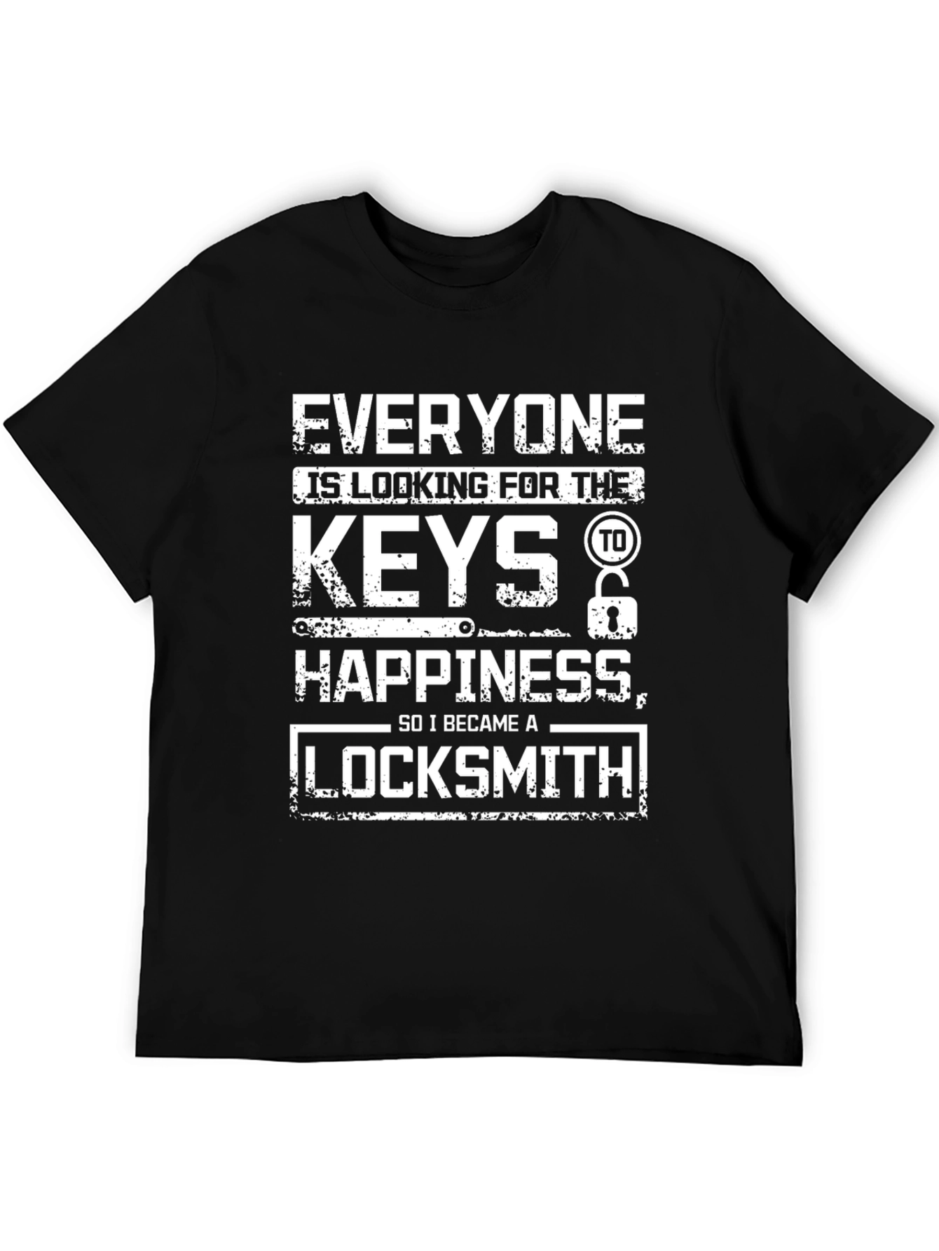 Locksmith Humor T-Shirt: Key to Happiness Tee