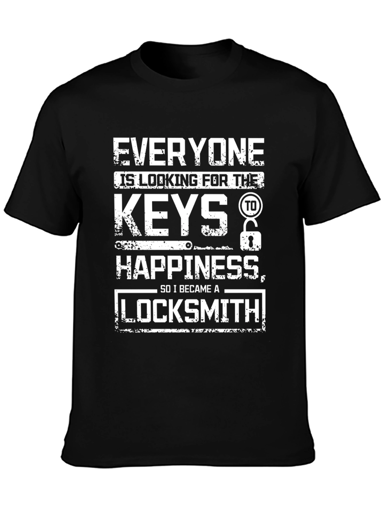 Locksmith Humor T-Shirt: Key to Happiness Tee
