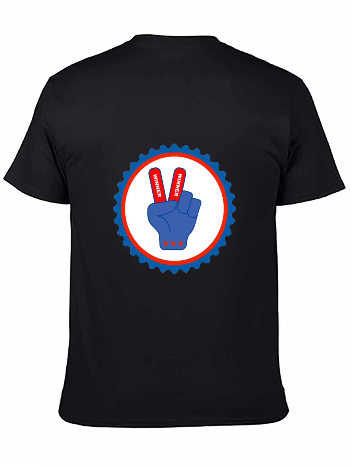Winner Victory Graphic Tee - Stylish Black T-Shirt