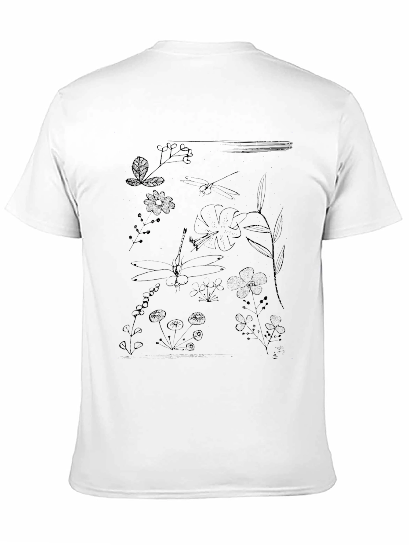 Botanical Print T-Shirt - Nature Inspired