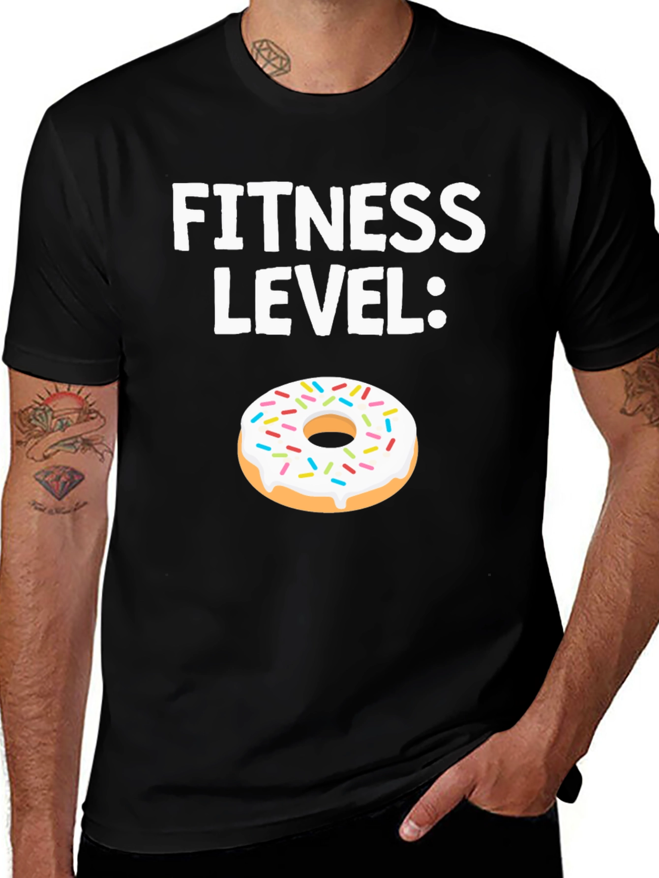 Fitness Level Donut Graphic T-Shirt