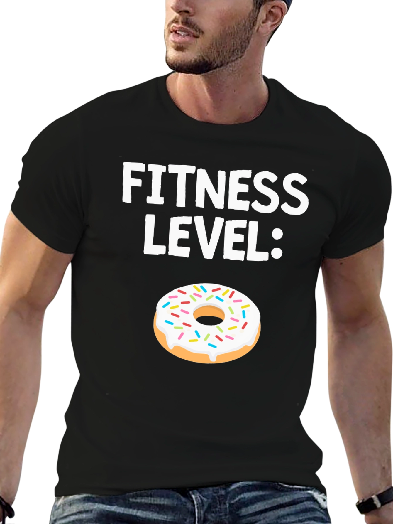 Fitness Level Donut Graphic T-Shirt