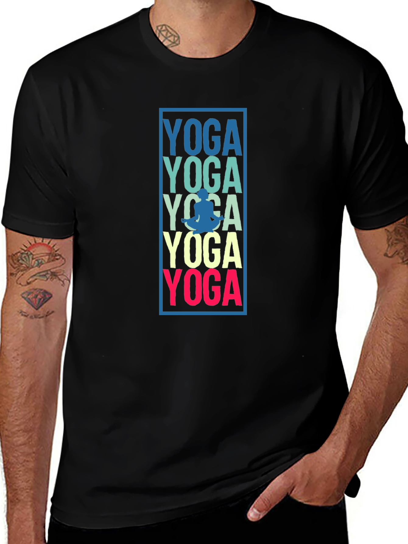 Yoga Graphic Print Mens T-Shirt