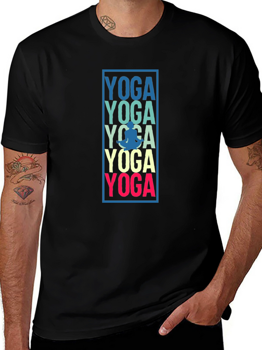 Yoga Graphic Print Mens T-Shirt