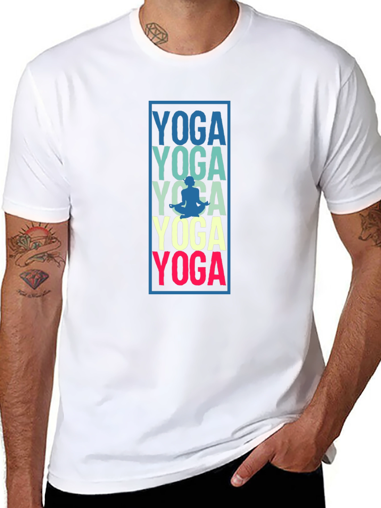 Yoga Graphic Print Mens T-Shirt