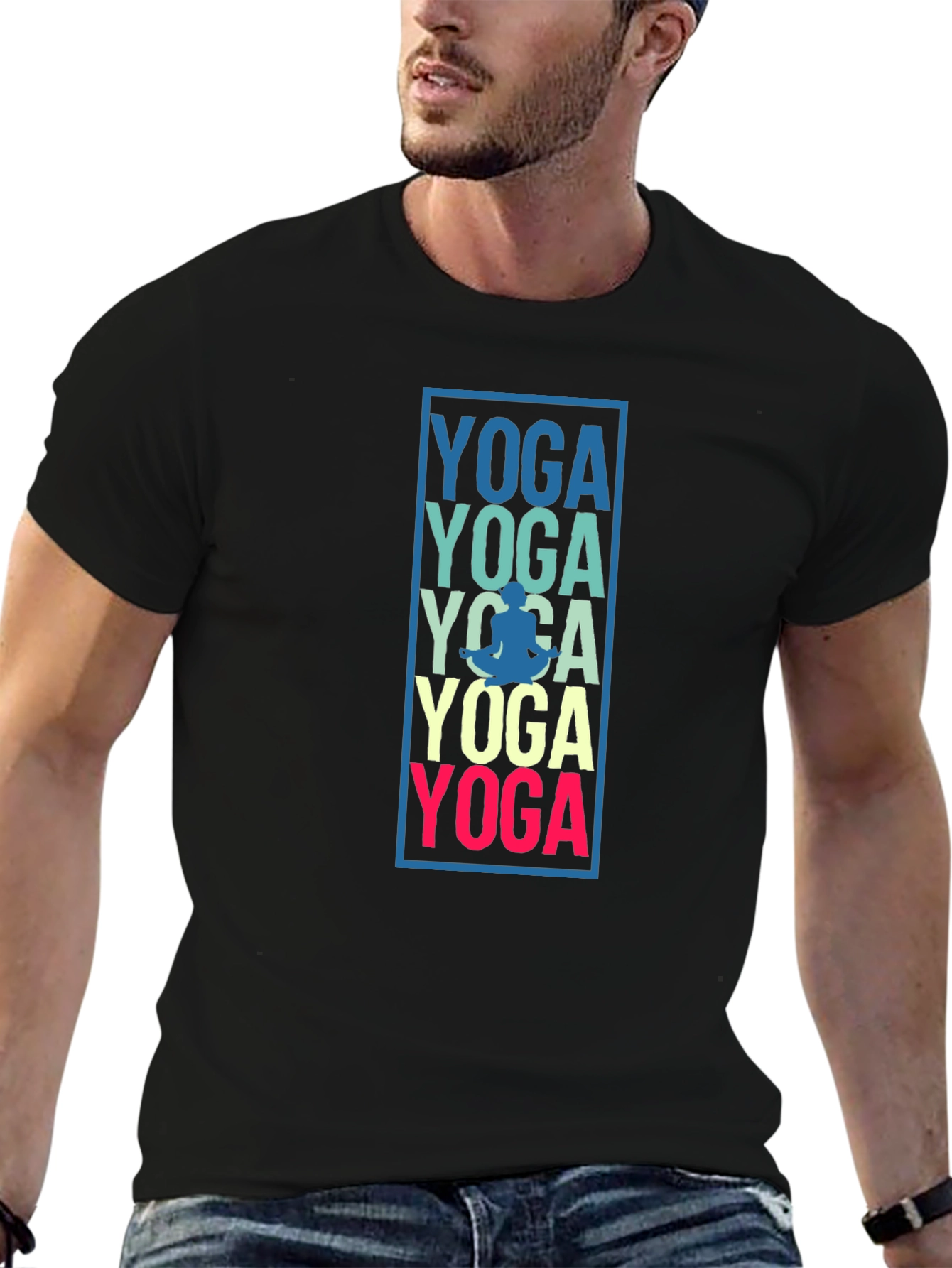 Yoga Graphic Print Mens T-Shirt