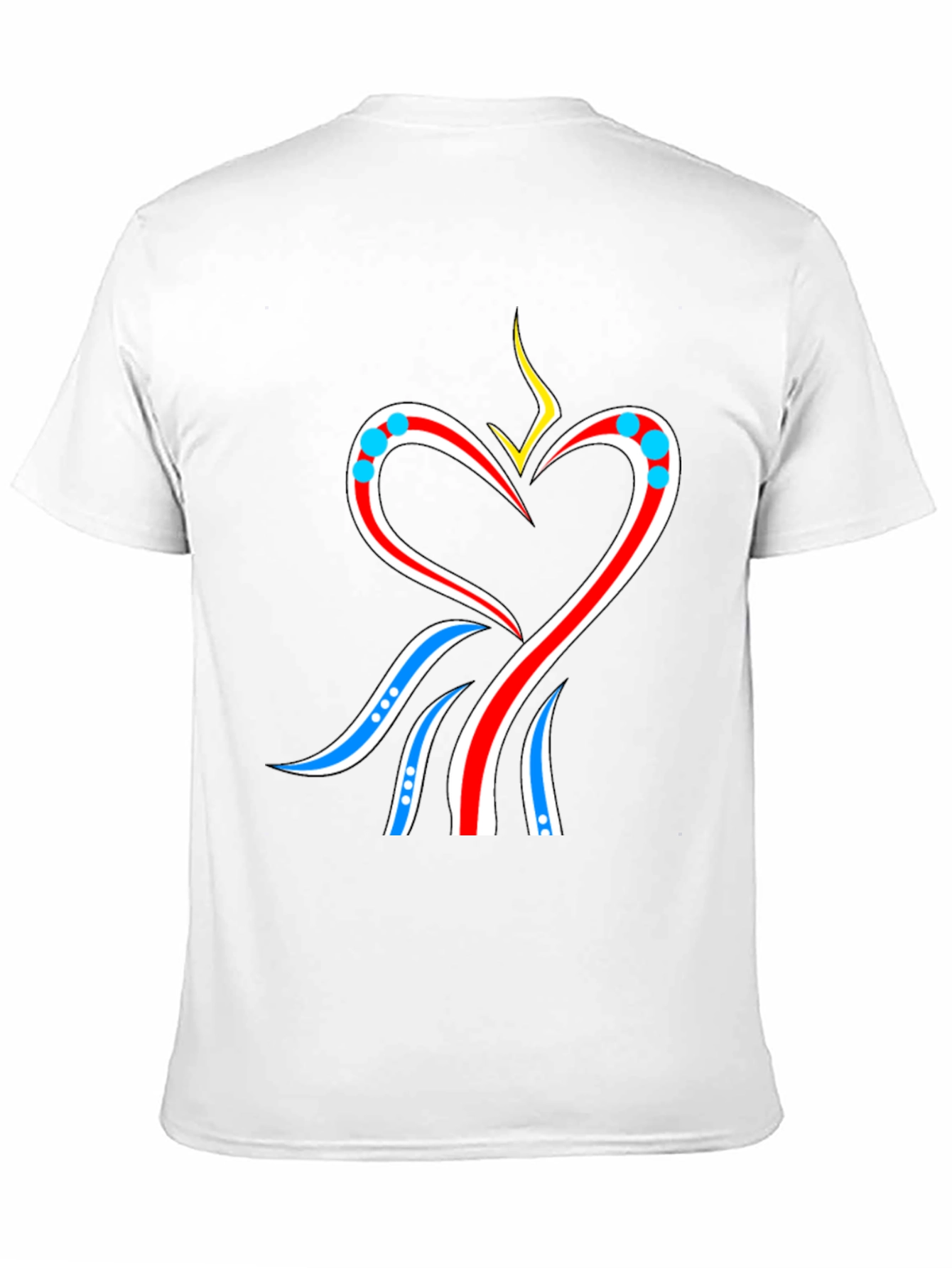 Heart Flame Graphic Tee - Stylish Black T-Shirt
