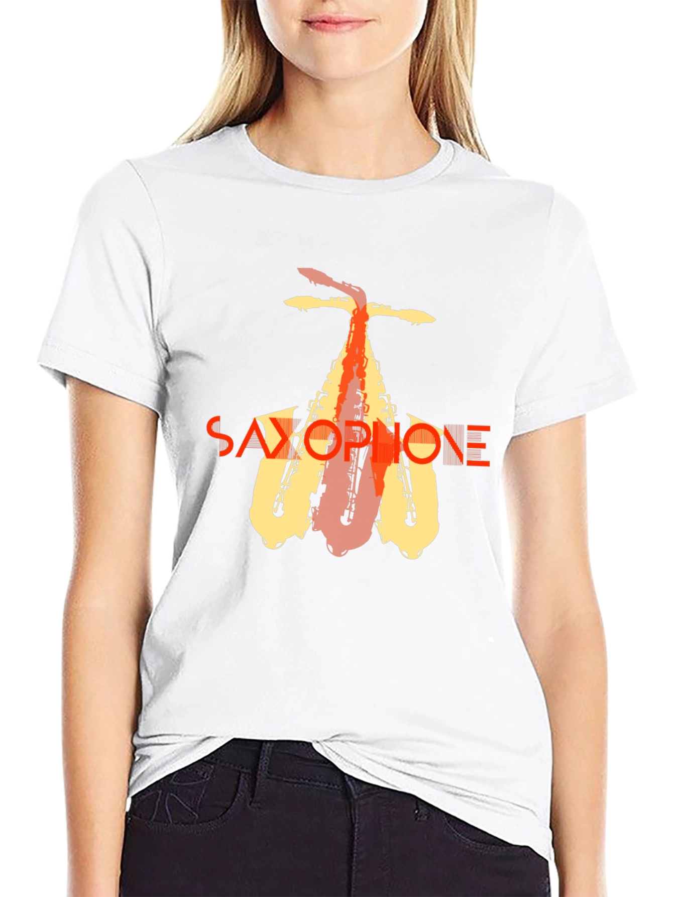 Saxophone Graphic Tee - Stylish Music Lover T-Shirt