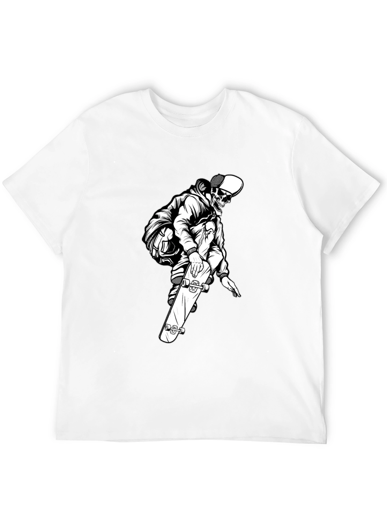 Skate Skeleton Black Graphic Tee