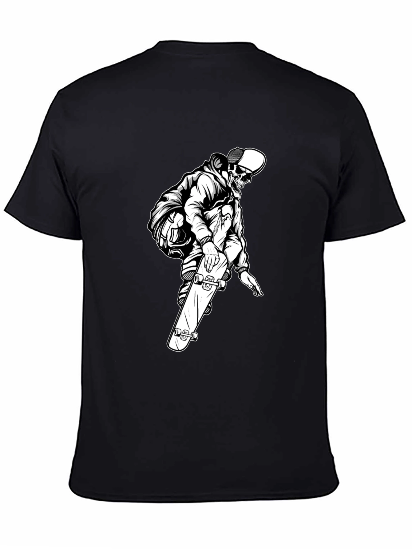 Skate Skeleton Black Graphic Tee