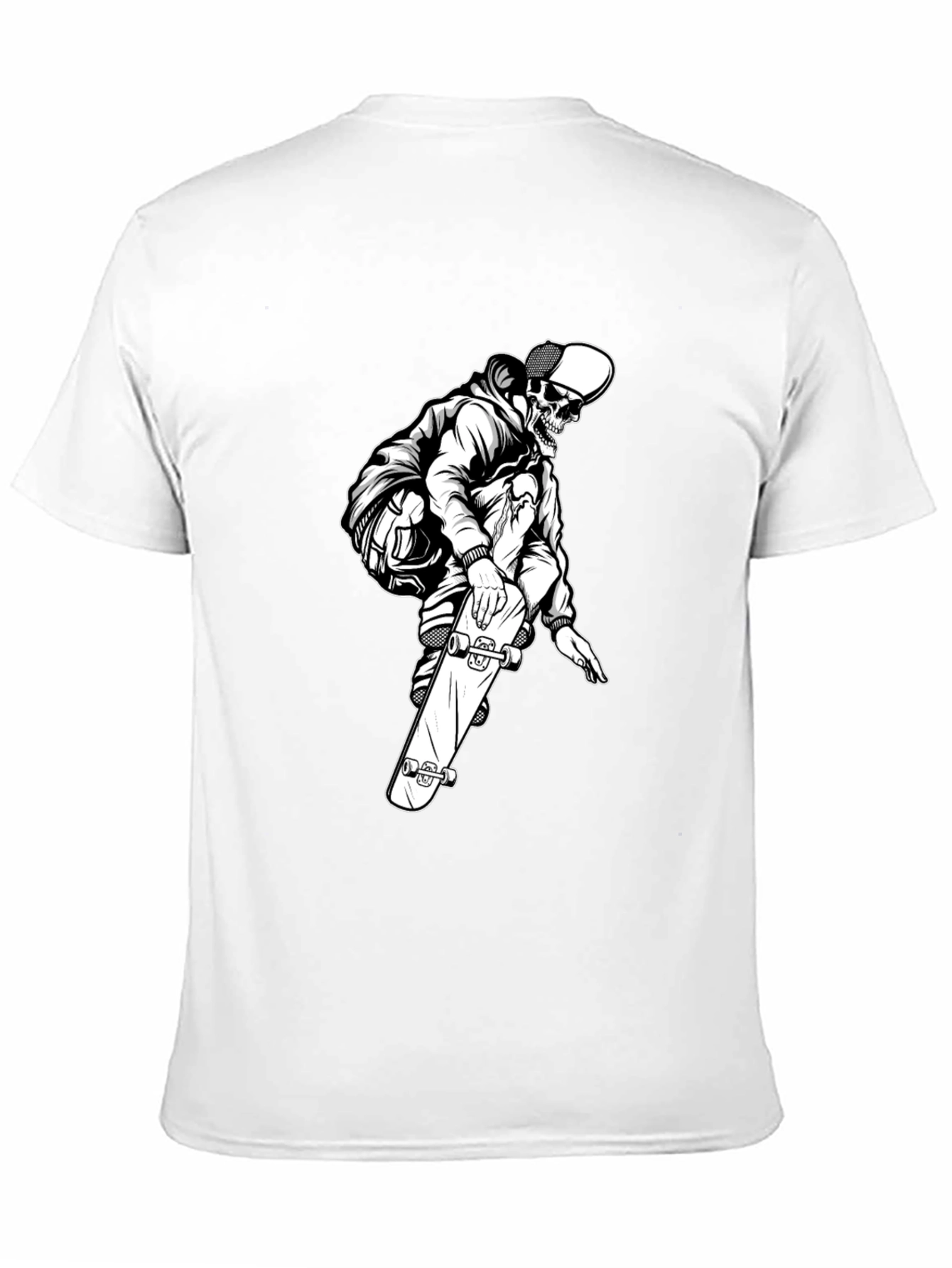 Skate Skeleton Black Graphic Tee