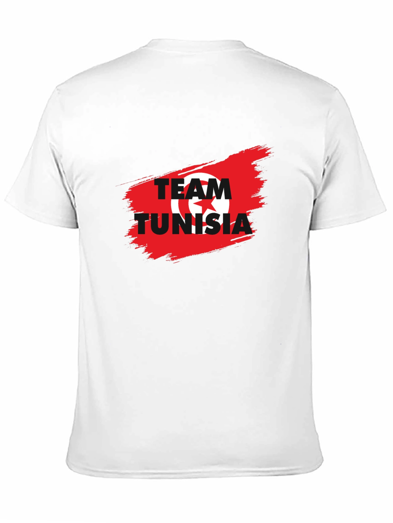 Team Tunisia Graphic T-Shirt - Black Cotton Tee
