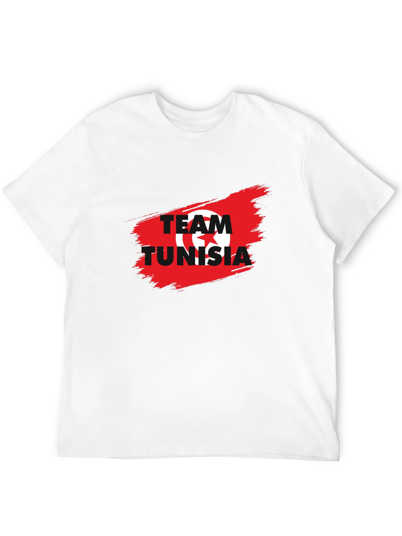 Team Tunisia Graphic T-Shirt - Black Cotton Tee