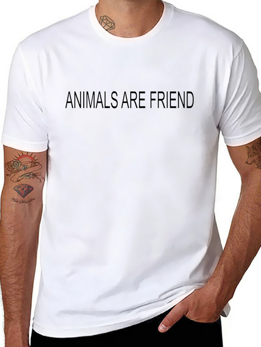 Animals Are Friend Black T-Shirt